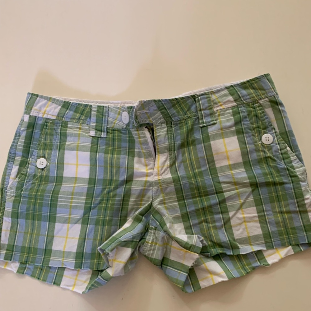 Jezebel Green Plaid Women's Cargo Shorts